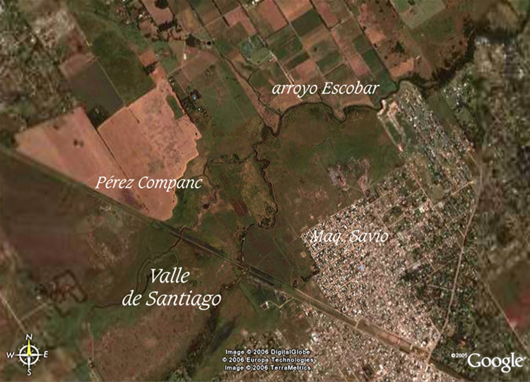 Valle de Santiago, Pinazo-Burgueño y arroyo Escobar